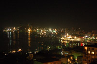 Морской порт в ночи